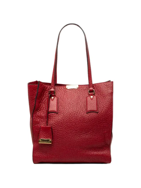 Burberry Pre-Owned 2000-2017 Grained Calfskin Heritage Woodbury tote bag Red 1VNPKO3NNAC3RWHA
