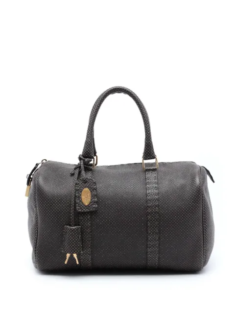 Fendi Pre-Owned 2000-2010 Perforated Leather Selleria boston bag Brown 0OOCTYGUCQVHB4XP
