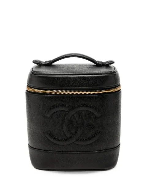 CHANEL Pre-Owned 1996-1997 CC Caviar Case vanity bag Black FDP3EWWP9CEFC28Y