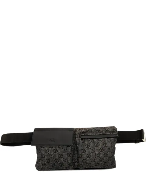 Gucci Pre-Owned 2000-2015 GG Denim Double Pocket belt bag Grey GAHVCCJ1AF3FSCUQ