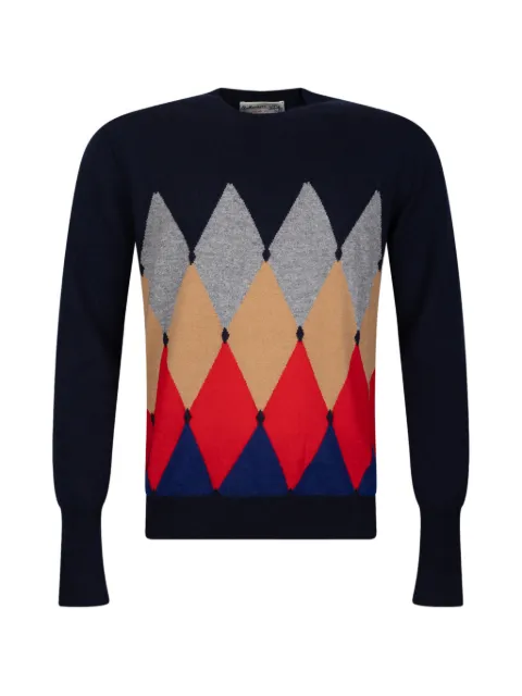 Ballantyne argyle cashmere sweater Blue B2P00012KA893562