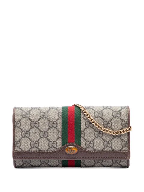Gucci Pre-Owned 2000-2015 GG Supreme Web Ophidia Wallet on Chain crossbody bag Neutrals WQI7KGLHRHQ4UIS1