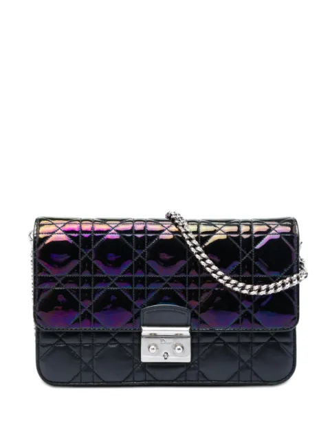 Christian Dior Pre-Owned 2015 Patent and Lambskin Cannage Miss Dior Promenade crossbody bag Black Z7TZEF4YYAAN3QHO