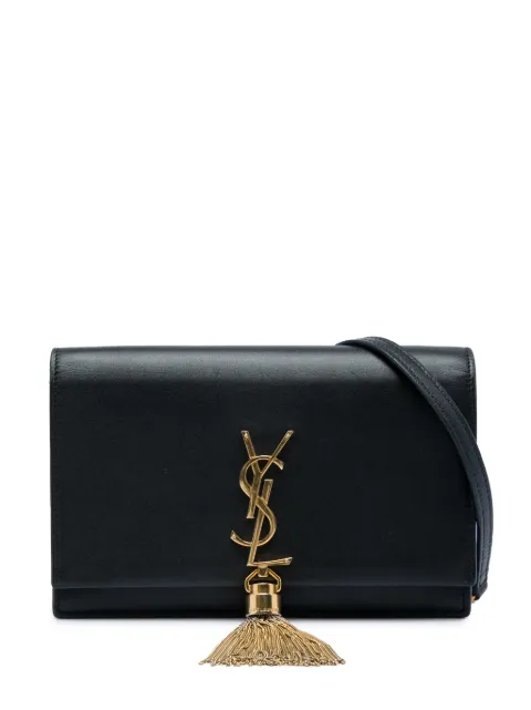 Saint Laurent Pre-Owned 2019 Smooth Calfskin Monogram Kate Tassel Chain Wallet crossbody bag Black Z5CP76FQ4XKZQOMZ