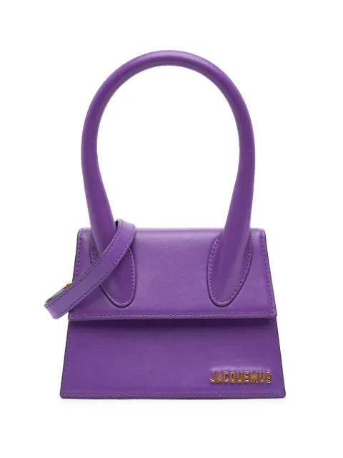 Jacquemus Pre-Owned 2021-2022 Leather Le Chiquito Moyen satchel Purple OE920OVMSQSNKF00