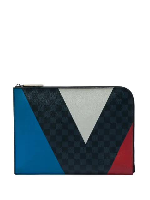Louis Vuitton Pre-Owned 2016 Damier Cobalt Americas Cup Pochette Jour GM clutch bag Blue E5VIDHHIE8JEIHPV