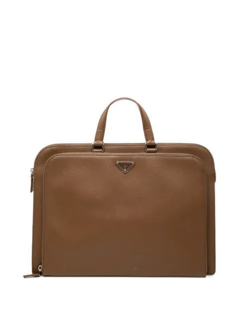 Prada Pre-Owned 2013-2026 Saffiano business bag Brown XPOH6UXY57DX0O4V