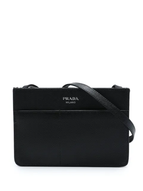 Prada Pre-Owned 2010-2026 Saffiano Soft Bandoliera Bag crossbody bag Black MQAXGLTT991FNNBD