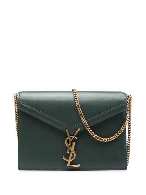 Saint Laurent Pre-Owned 2018 Smooth Calfskin Monogram Cassandra Clasp Bag shoulder bag Green OED63OYMYDX9FM15