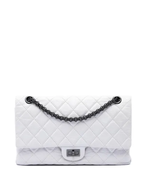 CHANEL Pre-Owned 2008-2009 Quilted Aged Calfskin Reissue 2.55 Double Flap 226 shoulder bag White DEB5RDT1GX4ICQDC