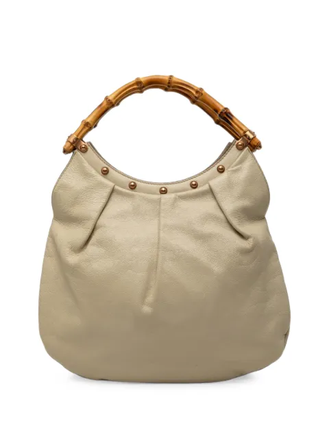Gucci Pre-Owned 2000-2015 Studded Calfskin Bamboo hobo bag Neutrals Q0DY2U7GNB5QCY4O