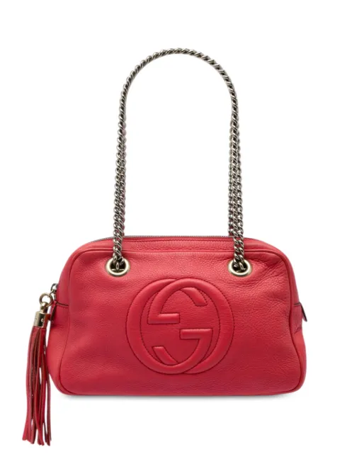Gucci Pre-Owned 2016-2026 Calfskin Soho Chain Zip shoulder bag Red 5NVJCKP3G4J323TN