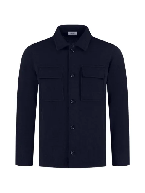 Lardini knitted-finish button-up cardigan Blue ACLJM85CN65000850