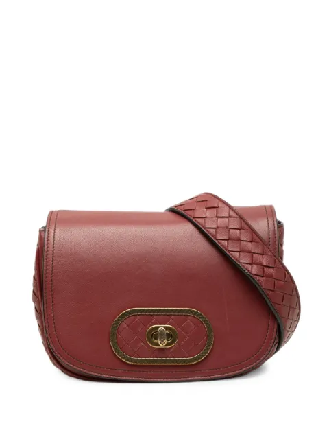 Bottega Veneta Pre-Owned 2012-2026 Nappa Intrecciato Luna crossbody bag Red RD3DW2KJ0W5C1ZPY