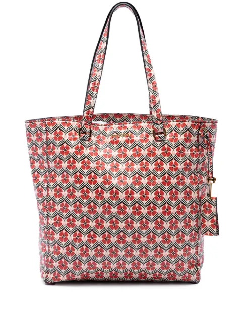 Miu Miu Pre-Owned 2010-2026 Leather Madras Floral tote bag Red 6SY6WA0932FIZGZF
