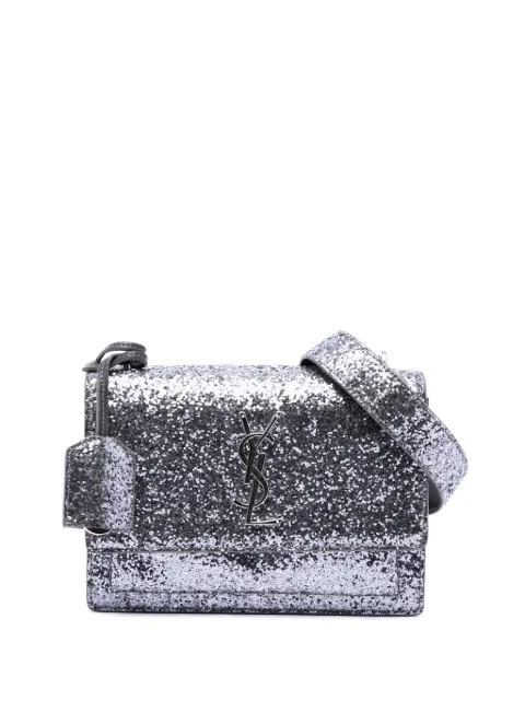 Saint Laurent Pre-Owned 2016 Small Glitter Leather Monogram Sunset crossbody bag Silver 6W5UKGEA0906FBHA