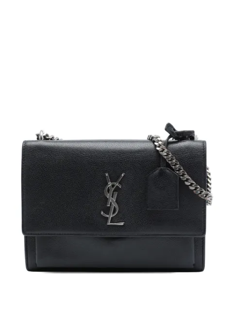 Saint Laurent Pre-Owned 2017 Medium Grained Calfskin Monogram Sunset crossbody bag Black BFKDJCN2GYGA93R2