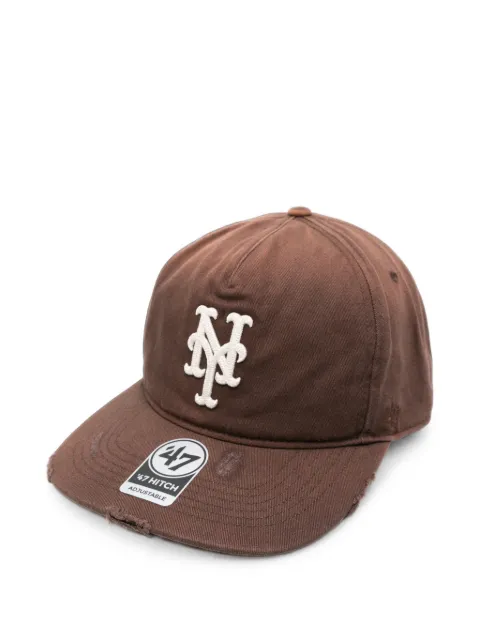 Represent distressed embroidered-logo cap Brown RCTHD563GWPBW