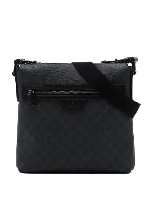 Gucci Pre-Owned 2016-2026 GG Supreme crossbody bag Black 0MVTMTNRL7DSMKK1