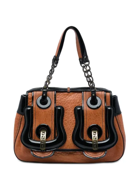 Fendi Pre-Owned 2000-2010 Medium Leather B Bag Top Handle Bag handbag Black 1S5UIXRHJ631I9OC