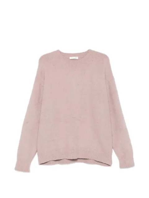 Roberto Collina brushed crew-neck sweater Pink 263MYB45301