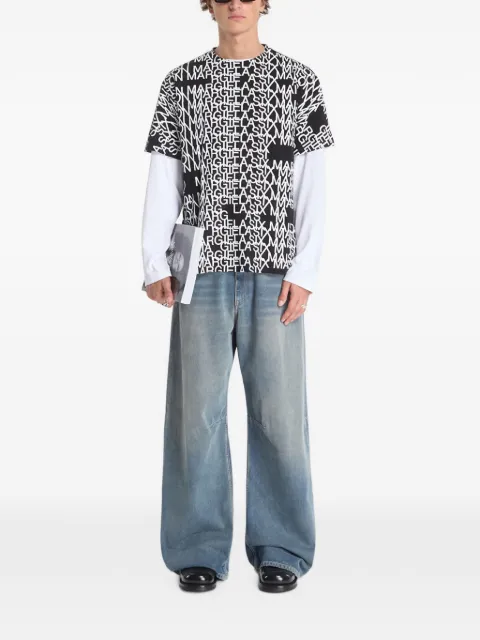 MM6 Maison Margiela logo-print layered T-shirt Black SH0GC0079M20048900