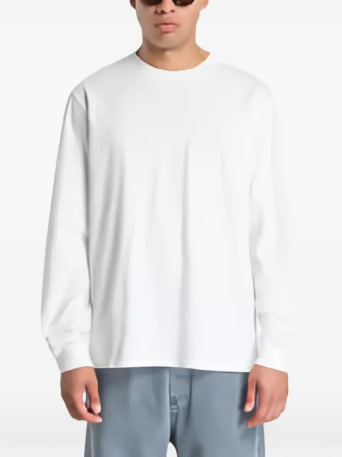 A.P.C. logo-print long-sleeve T-shirt White COHBSM26479