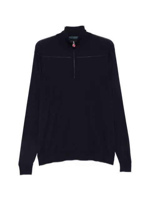 Kiton quarter-zip mock-neck sweater Blue UMK0899
