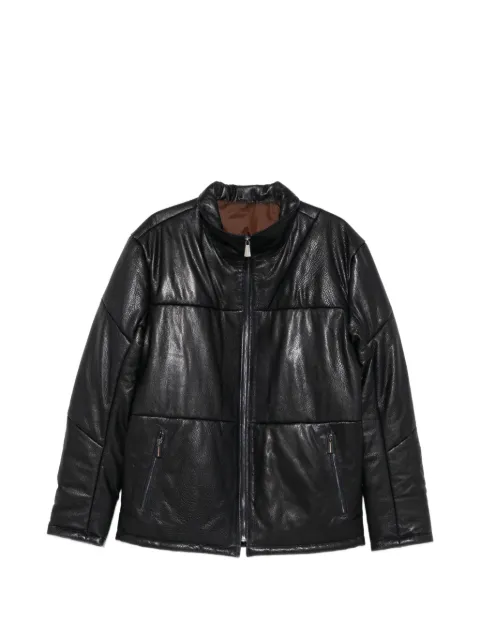 SERGIO MORETTI FIRENZE quilted leather jacket Blue 662926214