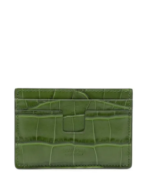 TOM FORD T Line crocodile-effect card holder Green Y0232LCL632S