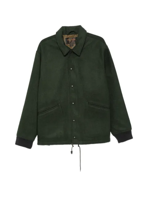 Filson logo-embroidered drawstring-hem shirt jacket Green FMCPS0191309W1059