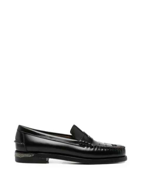 Sebago engraved-plaque penny loafers Black 781337W