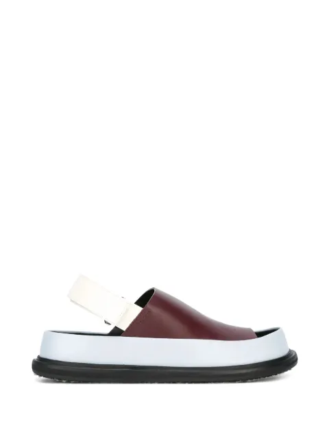 Marni leather slingback sandals Red M24WP0015SY0539