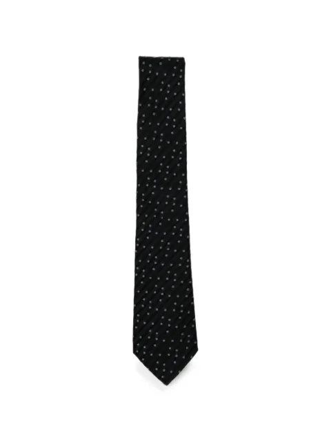 Giorgio Armani polka-dot diagonal-stripe tie Black GM000800TE22434FC027