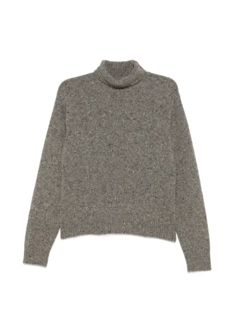 Róhe roll-neck mouliné sweater Grey 42123326