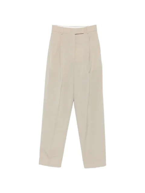 Róhe pleated tapered trousers Neutrals 42130059