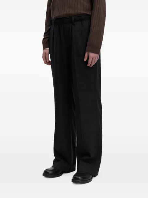 Another Aspect pinstripe-pattern trousers Black AP60BPS