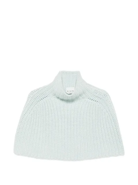 SA SU PHI ribbed-knit cashmere poncho Blue W26635SPWS