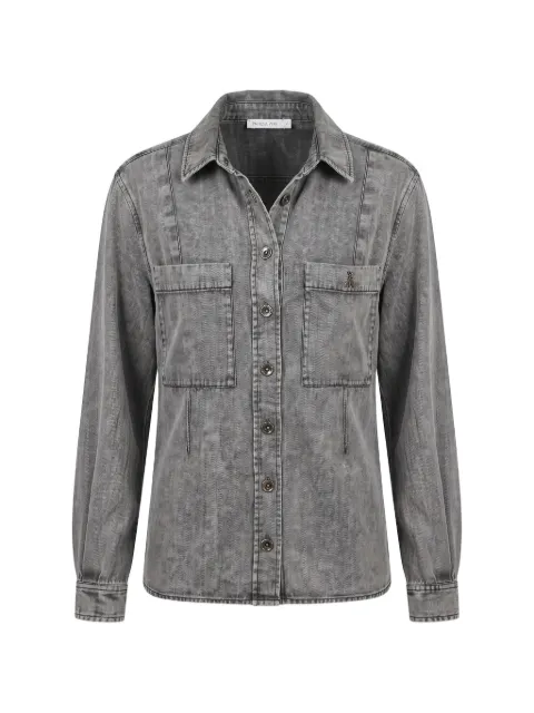 Patrizia Pepe washed textured shirt Grey 8C0771D0046