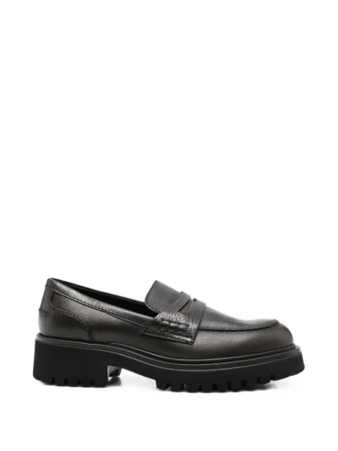 GUGLIELMO ROTTA chunky-sole leather loafers Black 24320220