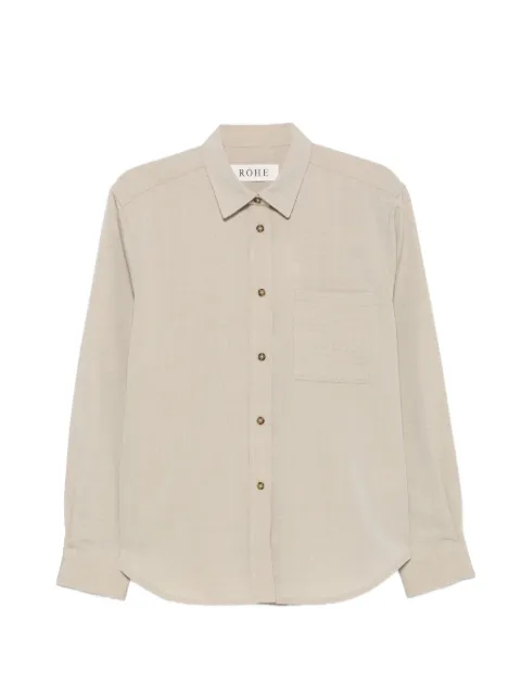 Róhe button-fastening chest-pocket shirt Neutrals 42119002