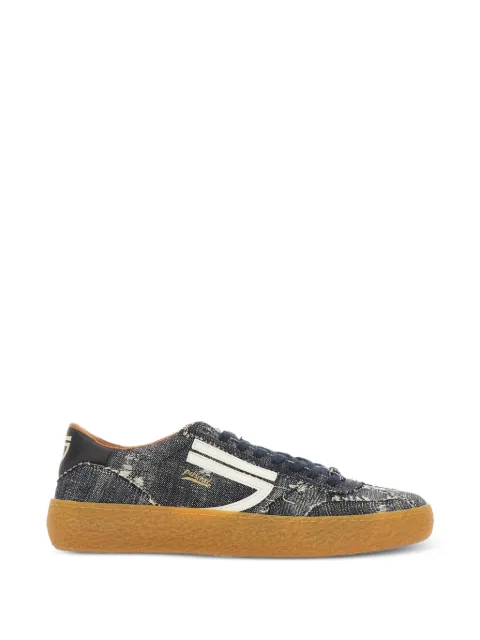 Puraai frayed-edge denim-effect sneakers Blue PU101V059