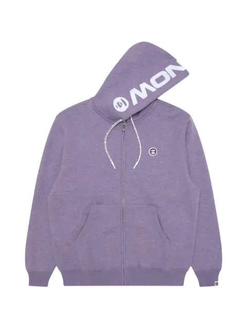 AAPE BY *A BATHING APE® AAPENOW logo-print zip-up hoodie Purple AAPSWMD379XBR