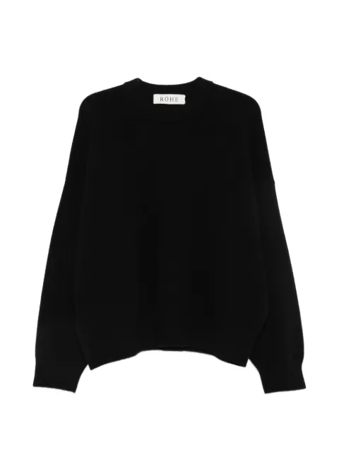 Róhe crew neck drop-shoulder sweater Black 42123311