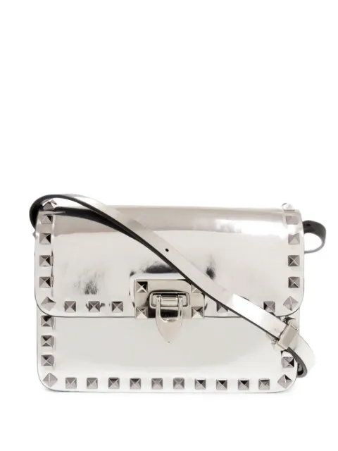 Valentino Garavani Pre-Owned 2000-2017 Small Mirror Calfskin Rockstud23 shoulder bag Silver VNSF437UCWDDAKUF