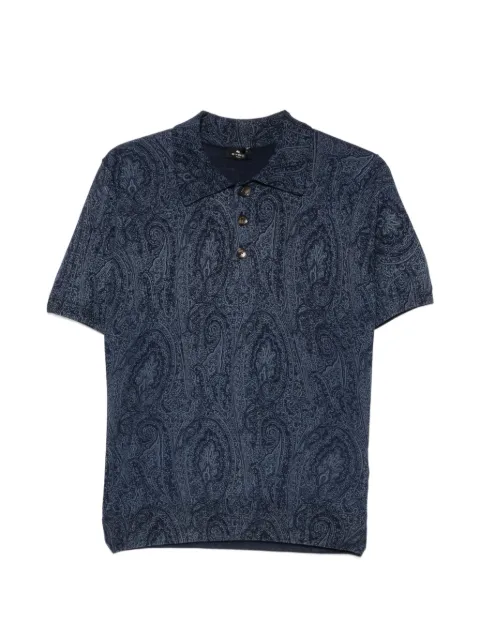 ETRO paisley-print polo shirt Blue MRKF0004AK17J