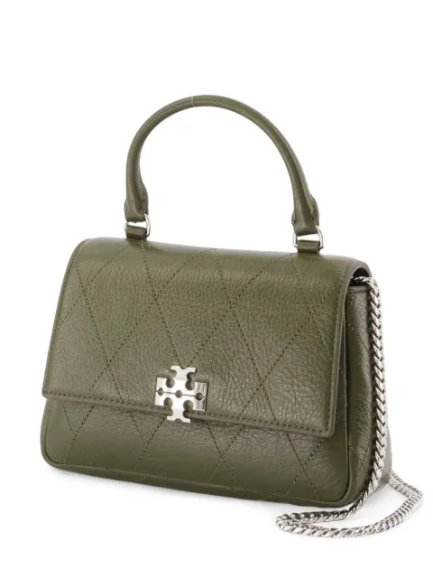 Tory Burch Charlie quilted leather bag Green 186032325