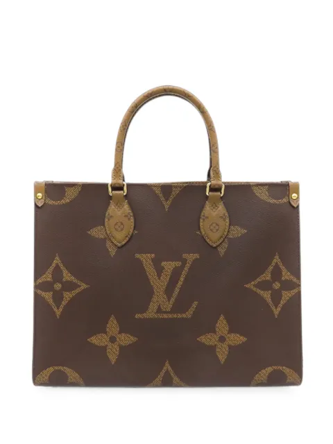 Louis Vuitton Pre-Owned 2021-2026 Monogram Reverse Giant OnTheGo MM satchel Brown O6HHMMQTY75OES09