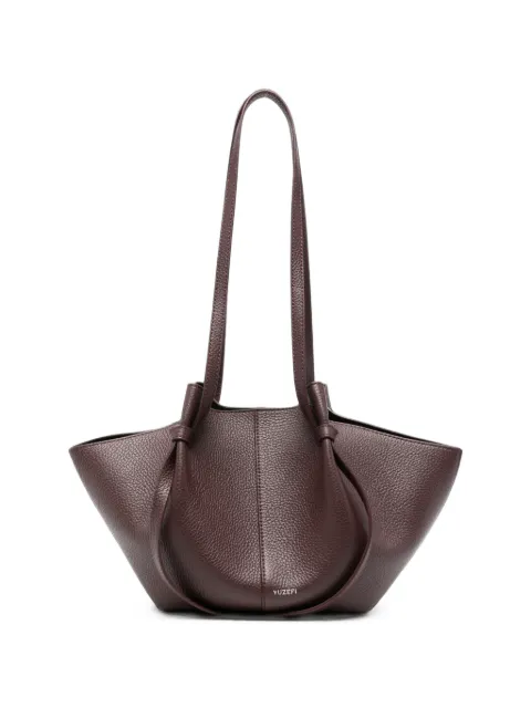 Yuzefi Mochi grained leather tote bag Brown YUZAW26HBMO