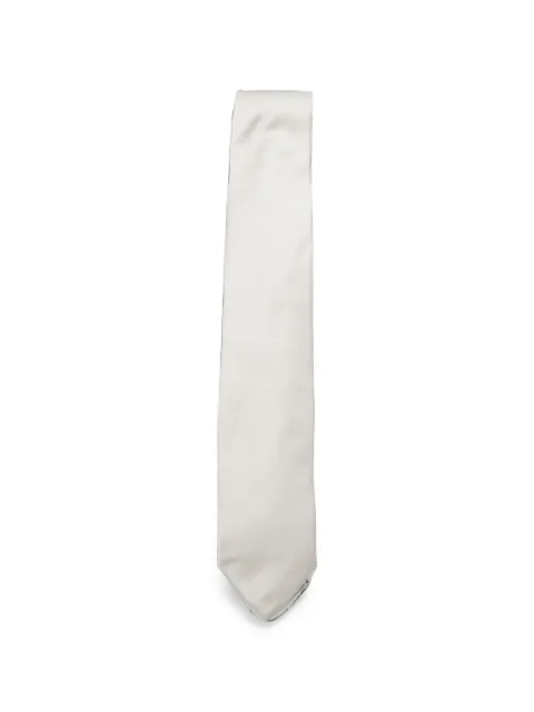 Lardini pointed-tip silk tie White GVCRC7GMC66953